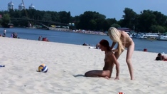 Adorable nudist teen sunbathes nude