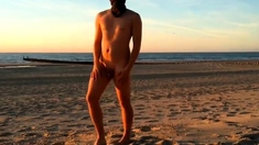 Naked at the beach