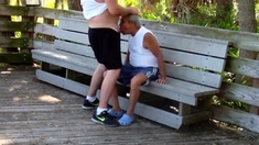 older gays have sex in public park