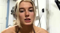 Blonde Teen Solo Masturbating On Webcam