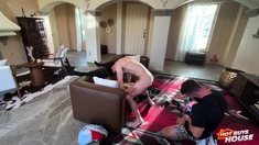 he is fucking my ass on the rooftop real amateur MILF