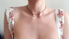 Amateur striptease and Solo masturbation