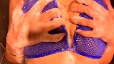 Big boobs webcam slut toys her asshole