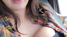 Solo eurobabe masturbating outdoors