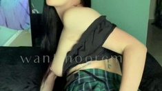 Solo booty assed babe ass toying masturbation in hi def