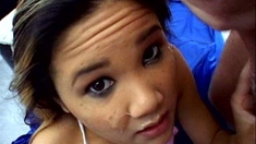 Japanese teen blowjob with creamy mustache