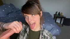 Cute amateur teen blowjob on sex dating webcam