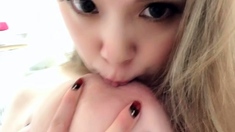 Curly Blonde Teen Records Solo Dildo Masturbation More at