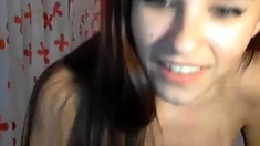 Small titted brunette amateur anal nailed at home