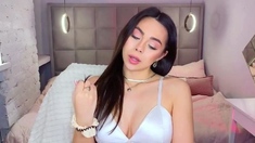Chubby Brunette Big Boobs Dildo Masturbation