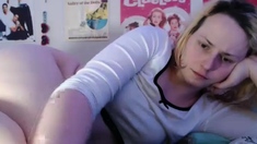 Horny Blonde In Solo Masturbation