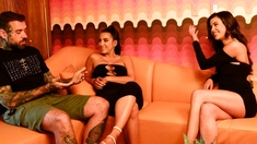 Blowjob Threesome Babes Swallow Jizz