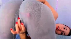 Hot brunette gives you a nice close up masturbation