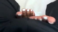 Amateur Foot Fetish Girlfriend Sucks and gives a Footjob