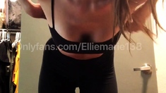 Bondage fetish solo toying hussy