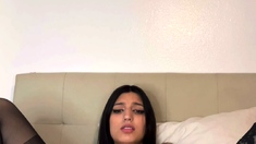Amateur Brunette Double Toying On Webcam