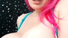 Big boobs milf masturbates with her dildo