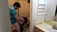 Stepson caught masturbating in the bathroom fucks stepmom