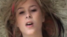 Teen face as she masturbates