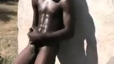 Str8 African Men Stroke Public For Money