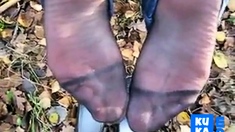 cum on german milf nylon soles