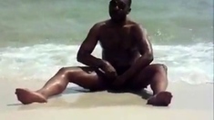 jerking off at the beach