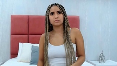 Cute Ebony With Dreadlocks Wildly Rides To Show You