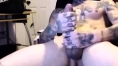 Latin Tattoo Biggest Cock Cumshot 2