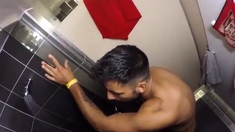 Str8 Spy Guy In Hostel Shower Jerk Part 2