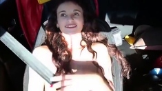 Russian Girl Goes Naked In The Car