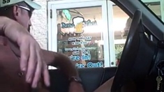 Str8 drive-thru with his dick out