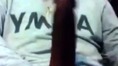 Str8 Guy Stroking his BBC to Porn ( Double Cum )