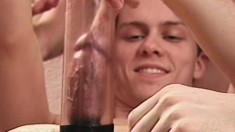 Hung Dudes Get Freaky While Trying Out A Powerful Penis Pump